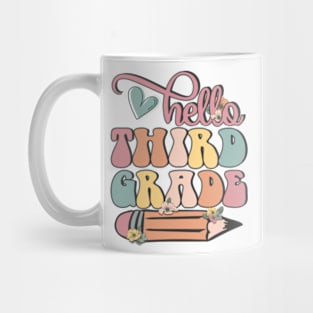 Hello 3rd Grade Pencil Back to School Teacher Student Gift Mug